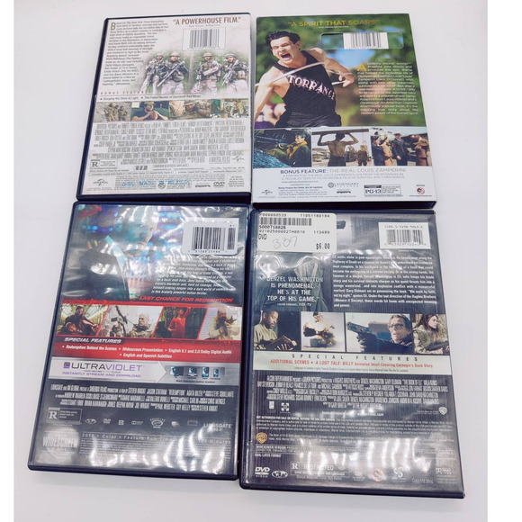 War Movie Lot DVDs 4 Movies Lone Survivor Unbroken Redemption The Book Of Eli - Picture 3 of 9